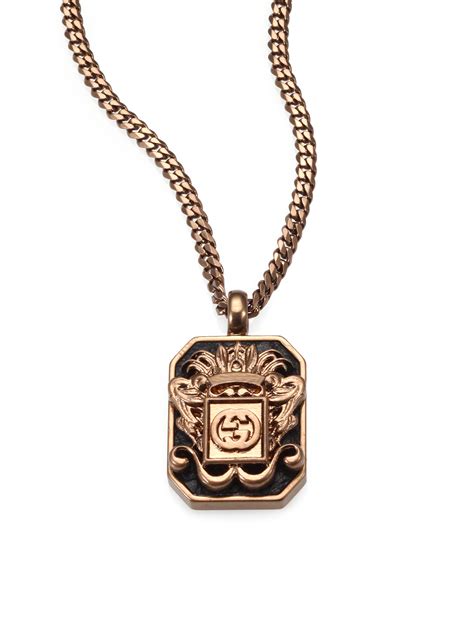 mens gucci necklace uk|gucci gold jewellery for men.